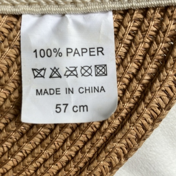 3/$20 Sun-visor hat cream tan like-new Winners - Picture 3 of 4